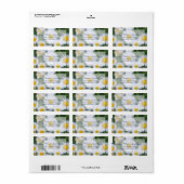 Adresetiketten voor Floral Weddenschap met Daisy Etiket (Full Sheet)