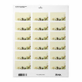  Adresetiketten voor gele bloemenvertakking Etiket (Full Sheet)