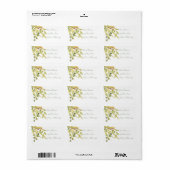 Adresetiketten voor gouden en groene olievloeistof etiket (Full Sheet)