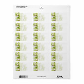 Adresetiketten voor groene orchidee blank bruiloft etiket (Full Sheet)