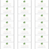 Adresetiketten voor groene tropische lederen gaste sticker (Voorkant)