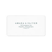 Adresetiketten voor groene typografie RSVP Etiket (Voorkant)