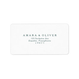 Adresetiketten voor groene typografie RSVP Etiket