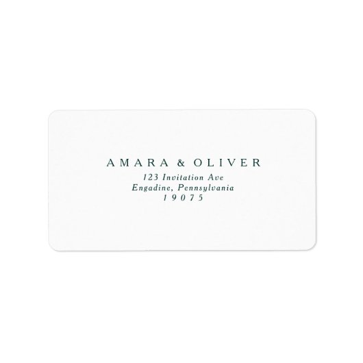Adresetiketten voor groene typografie RSVP Etiket (Voorkant)