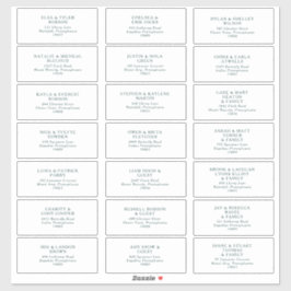 Adresetiketten voor groene typografie-weddenschap sticker