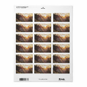 Adresetiketten voor herfstbruiloft op op het vast etiket (Full Sheet)