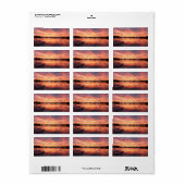 Adresetiketten voor het kleurrijke zonnemeer etiket (Full Sheet)