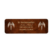  Adresetiketten voor het medische symbool Caduceus Etiket (Voorkant)