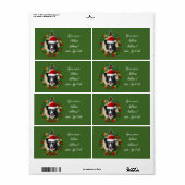 Adresetiketten voor het verzenden van kerstrandnum etiket (Full Sheet)