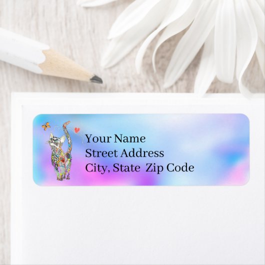 Adresetiketten voor katten en tapijten etiket (Insitu)