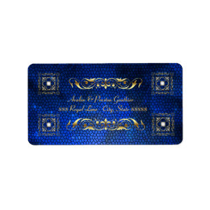Adresetiketten voor keizerblauw Glas in lood Etiket
