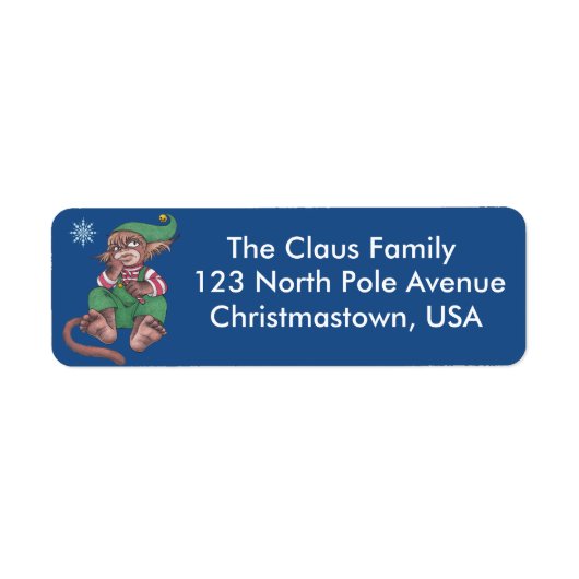 Adresetiketten voor kerstapen etiket (Voorkant)