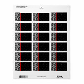 Adresetiketten voor kerstDamaskreuken - Etiket (Full Sheet)