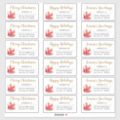 Adresetiketten voor kerstfeestdagen met kaarsen sticker (Vel)