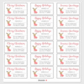 Adresetiketten voor kerstfeestdagen met rendieren sticker (Vel)