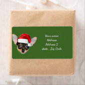 Adresetiketten voor kersthondenverzending met Chih Etiket (Insitu)