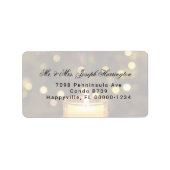 Adresetiketten voor kerstkaarsen met twee letterty etiket (Voorkant)