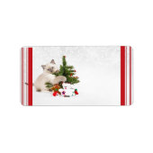 Adresetiketten voor kerstKat Etiket (Voorkant)