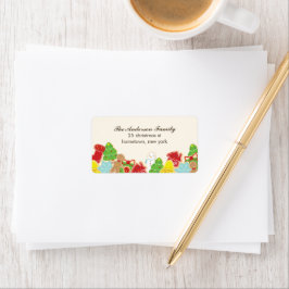 Adresetiketten voor kerstkoekjes etiket