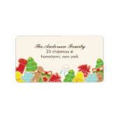Adresetiketten voor kerstkoekjes etiket (Voorkant)