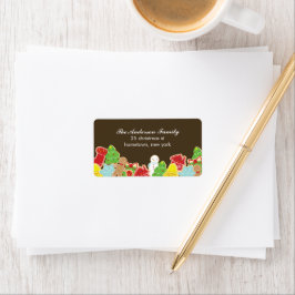 Adresetiketten voor kerstkoekjes etiket