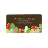 Adresetiketten voor kerstkoekjes etiket (Voorkant)