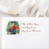 Adresetiketten voor kerstmis met kleine drummer etiket (Insitu)