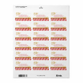 Adresetiketten voor kerstmis met snoepsuikerriet etiket (Full Sheet)
