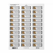 Adresetiketten voor kerstontbijt met landprijs etiket (Full Sheet)