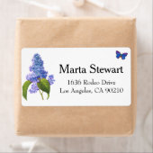 Adresetiketten voor lila en vlinder etiket (Insitu)