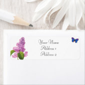 Adresetiketten voor lila en vlinder etiket (Insitu)