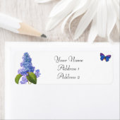 Adresetiketten voor lila en vlinder etiket (Insitu)