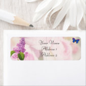 Adresetiketten voor lila en vlinder etiket (Insitu)