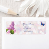 Adresetiketten voor lila en vlinder etiket (Insitu)