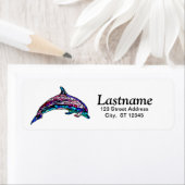 Adresetiketten voor persoonlijke Glas in lood dolf Etiket (Insitu)