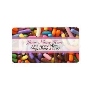 Adresetiketten voor regenboog etiket