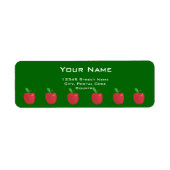 adresetiketten voor rode grafische appels etiket (Voorkant)