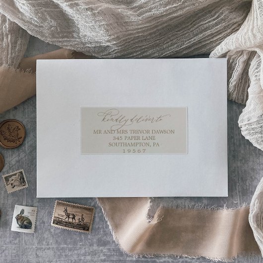 Adresetiketten voor roomgoud en voor ivoor sticker