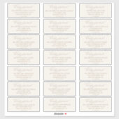 Adresetiketten voor roomgoud en voor ivoor sticker (Vel)