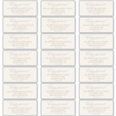 Adresetiketten voor roomgoud en voor ivoor sticker (Voorkant)