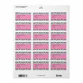 Adresetiketten voor roze Damask Wedding Etiket (Full Sheet)
