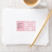Adresetiketten voor roze Damask Wedding Etiket (Insitu)