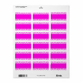 Adresetiketten voor roze Damask Wedding Etiket (Full Sheet)