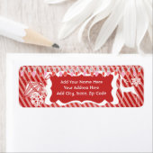 Adresetiketten voor roze en rode lampjes etiket (Insitu)