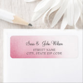 Adresetiketten voor roze ombre Wedding Etiket (Insitu)