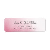 Adresetiketten voor roze ombre Wedding Etiket (Voorkant)