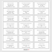 Adresetiketten voor Rustige Ocean Wedding Guest Sticker (Vel)