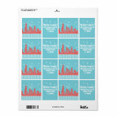 ADRESETIKETTEN voor verzending vanaf Chicago Skyli Etiket (Full Sheet)