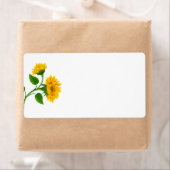 Adresetiketten voor verzending - Zonnebloemen Etiket (Insitu)