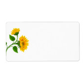 Adresetiketten voor verzending - Zonnebloemen Etiket (Voorkant)